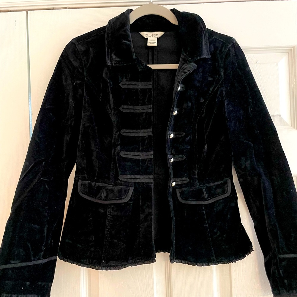 WHBM velvet military jacket!